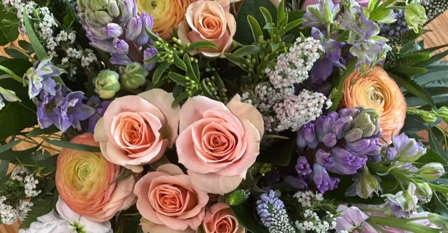 Custom Flower Arrangement by Westford Florist Art by Veny