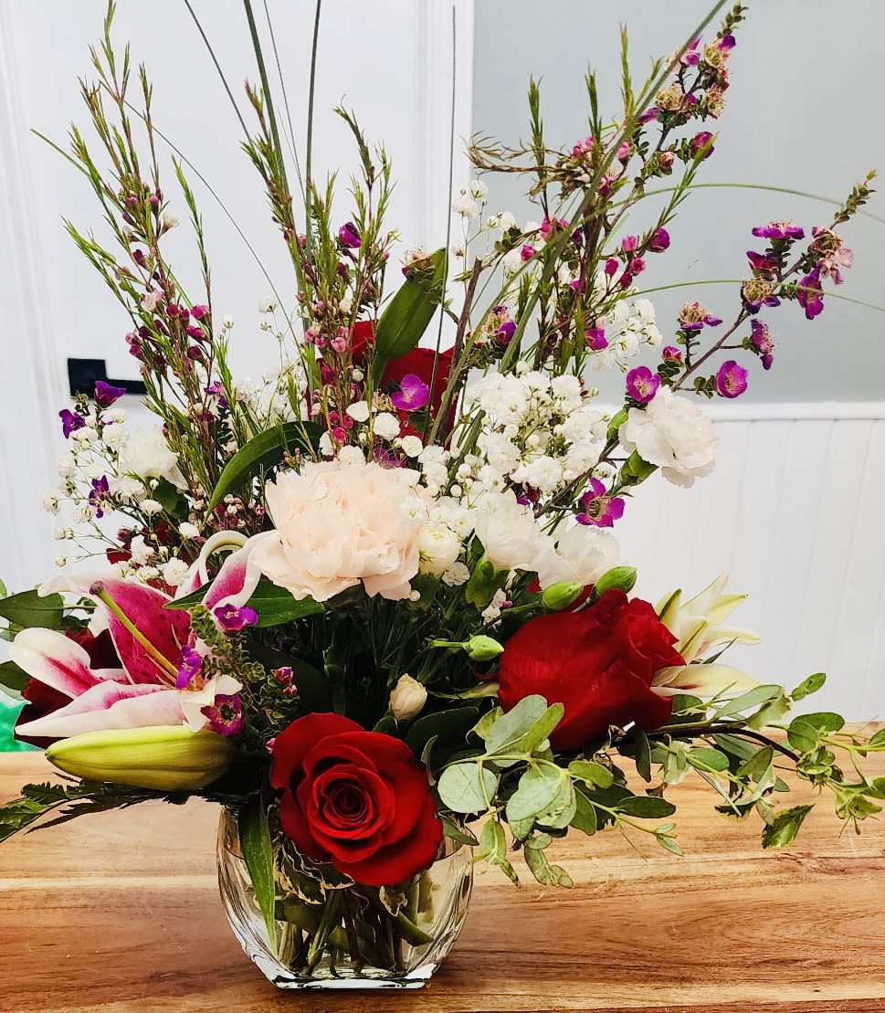 Seasonal Floral Arrangement in Vase