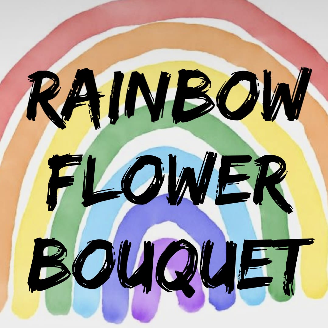 Rainbow flowers style bouquet 
