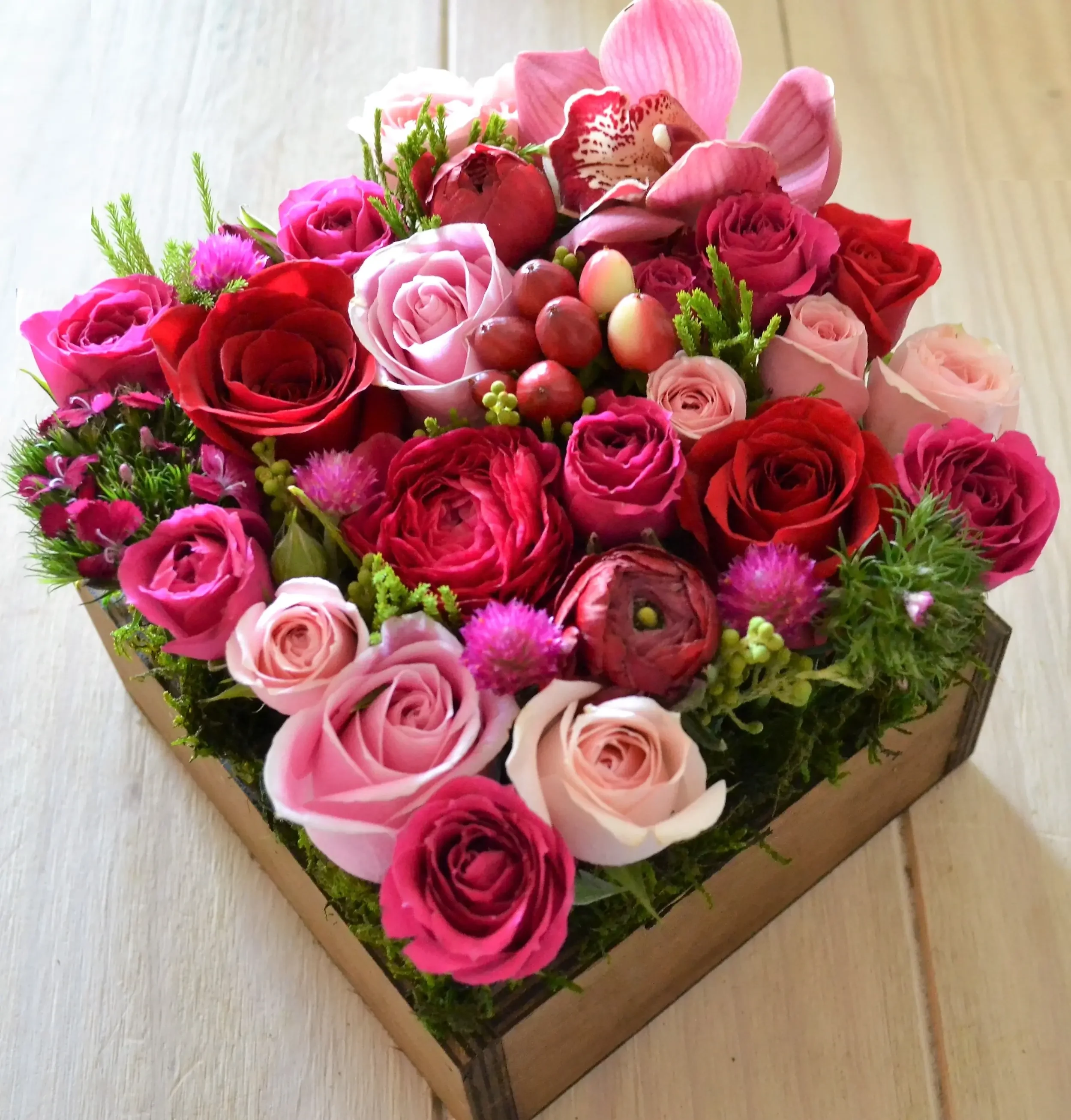 Wood Box of Blooms Subscription