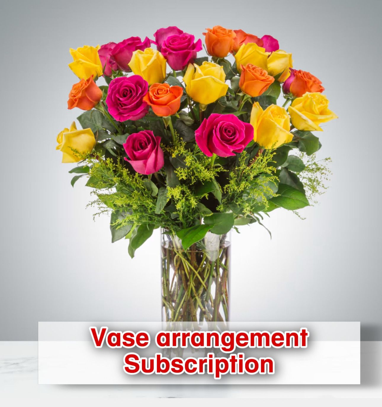 Vase arrangement subscription 