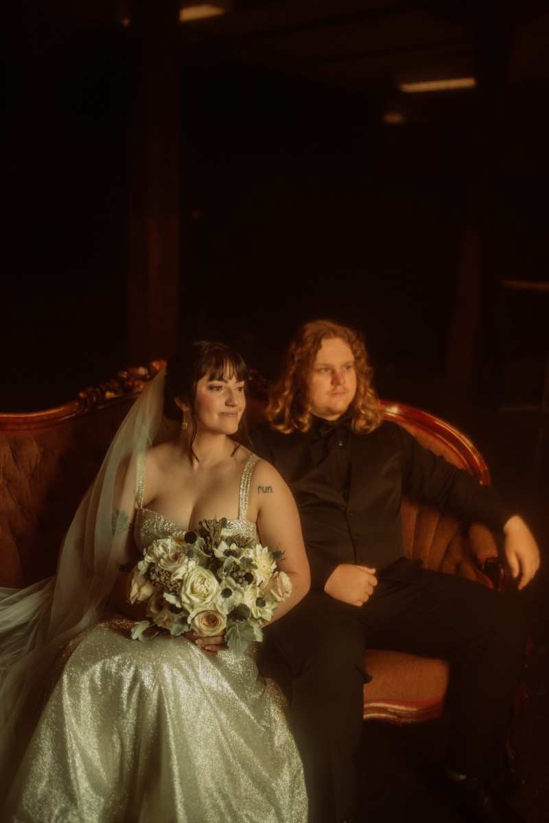 Black + White Glam Wedding Flowers