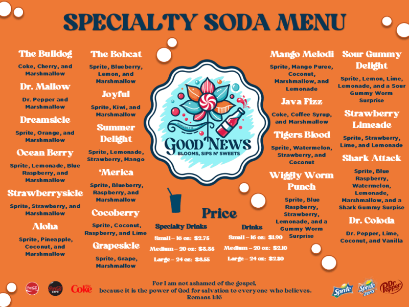 Soda Menu