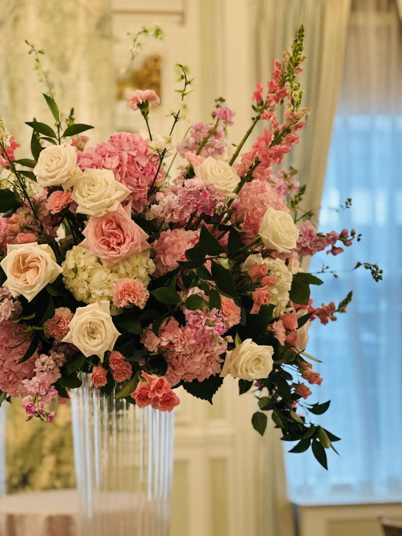 Timeless Pink Wedding Reception at the Willard Hotel in DC