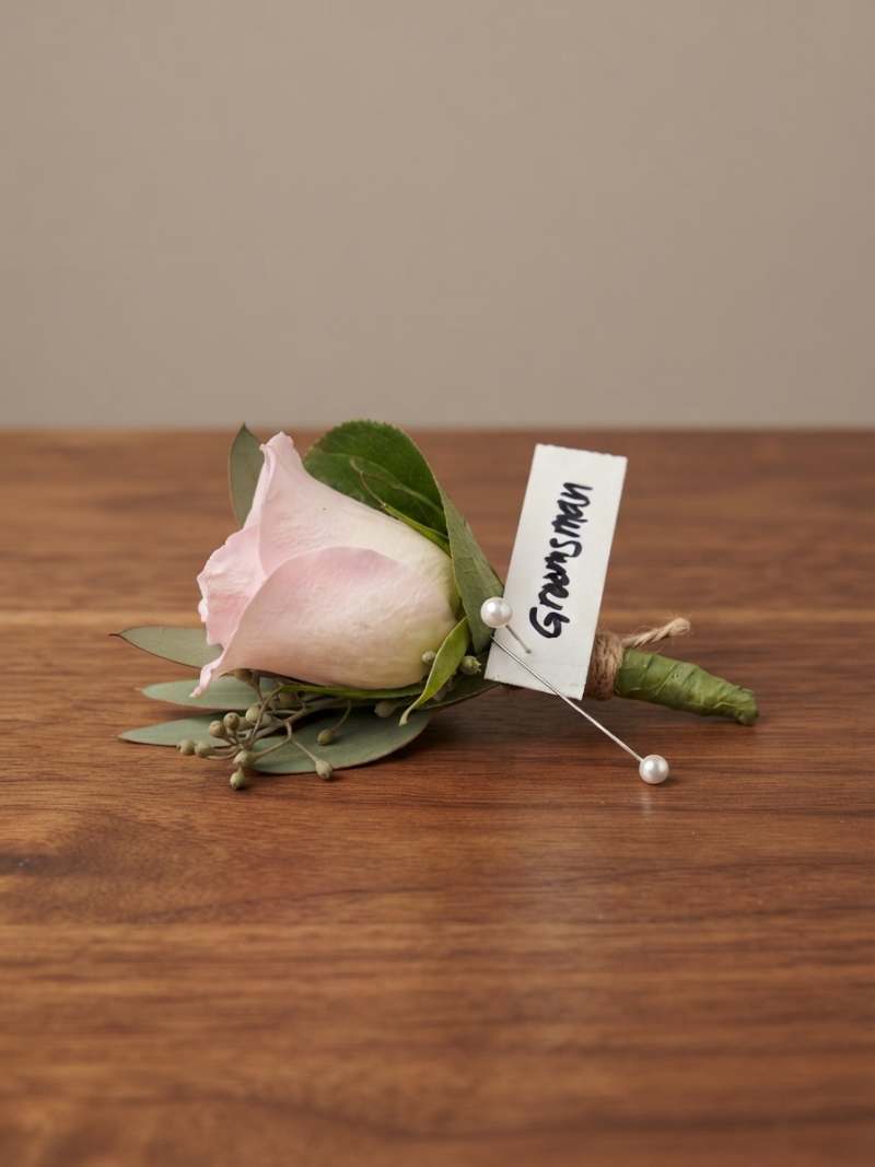 floral rose boutonniere