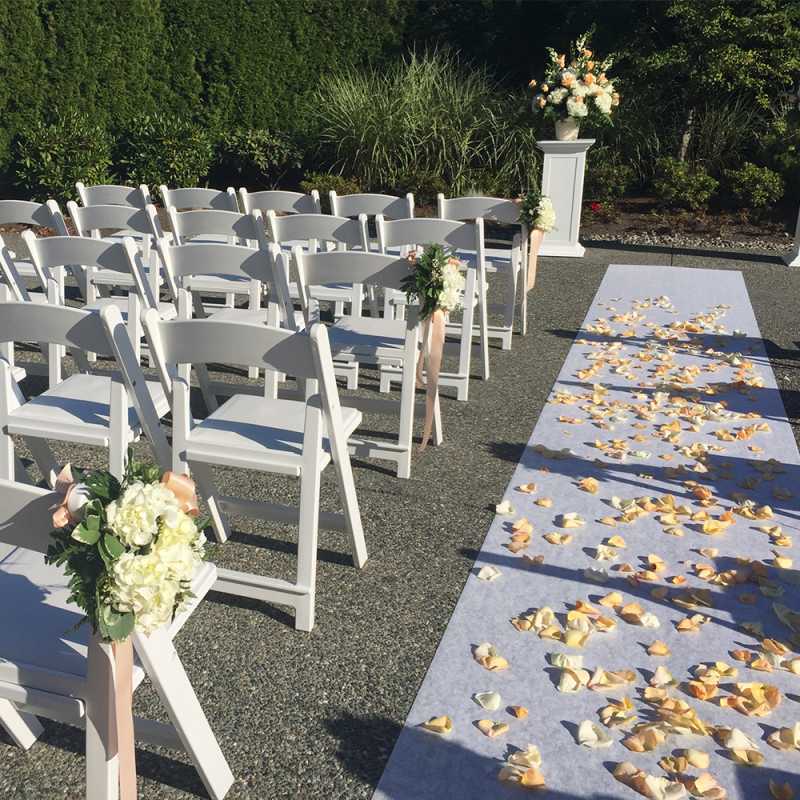 Peach and White Wedding 