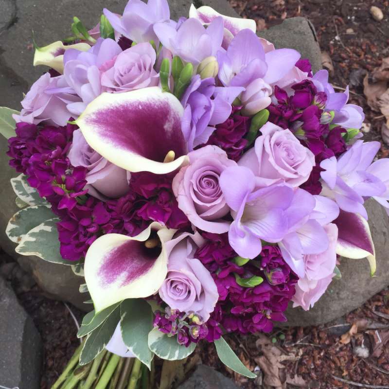 Purple and White Wedding