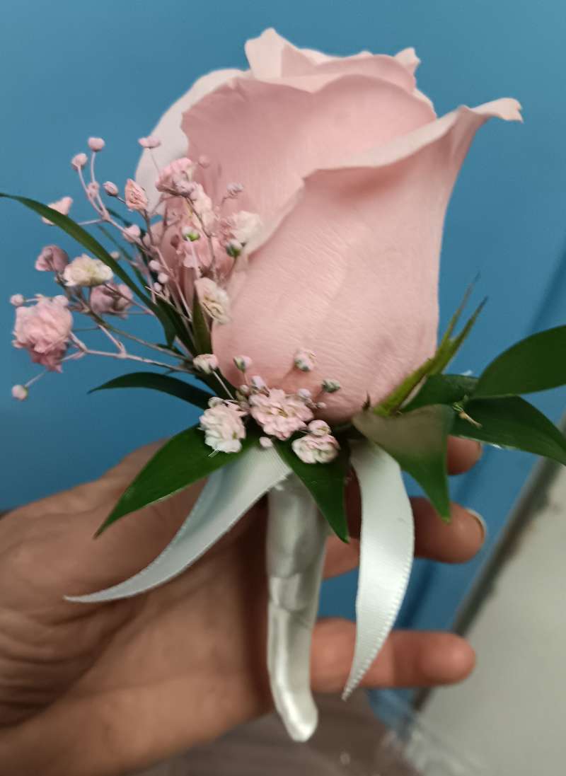 Pink Rose Boutonnière