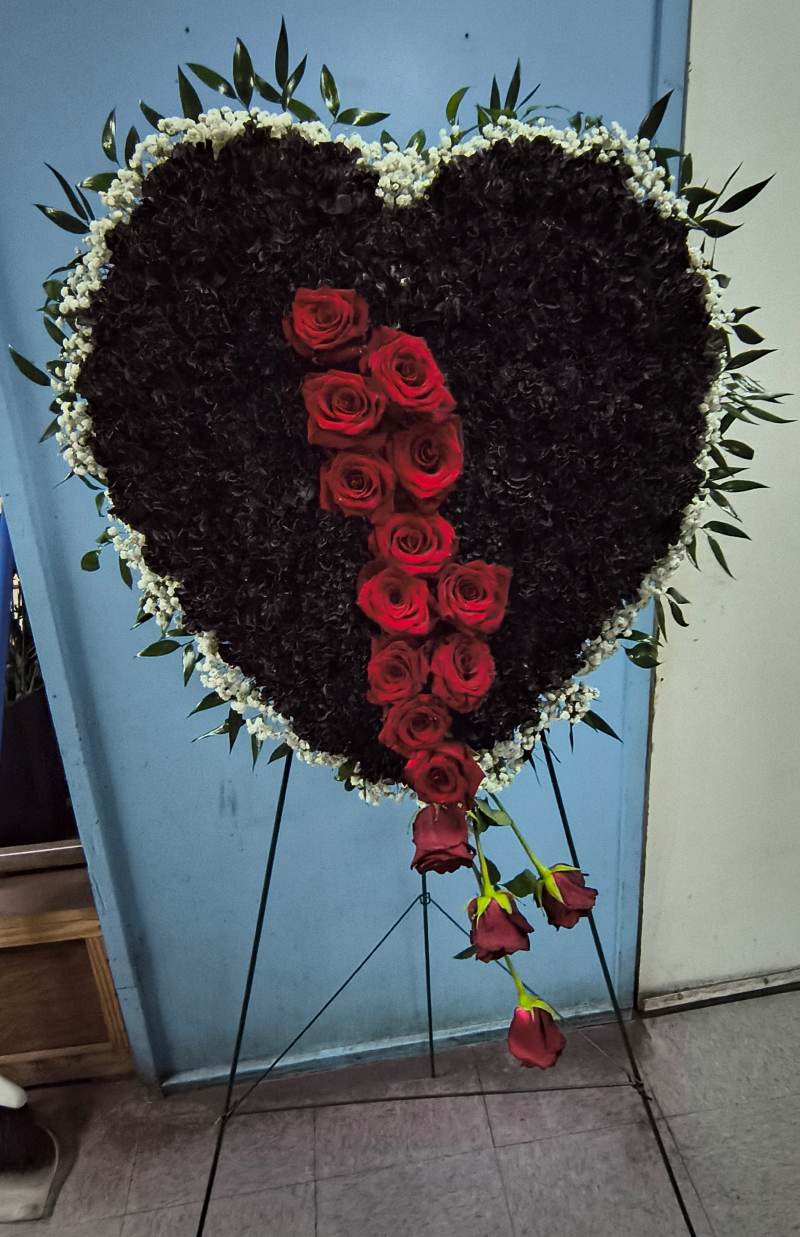Black & Red Solid Heart