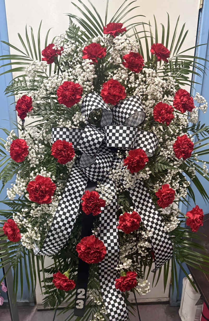 Red Carnation Standing Spray