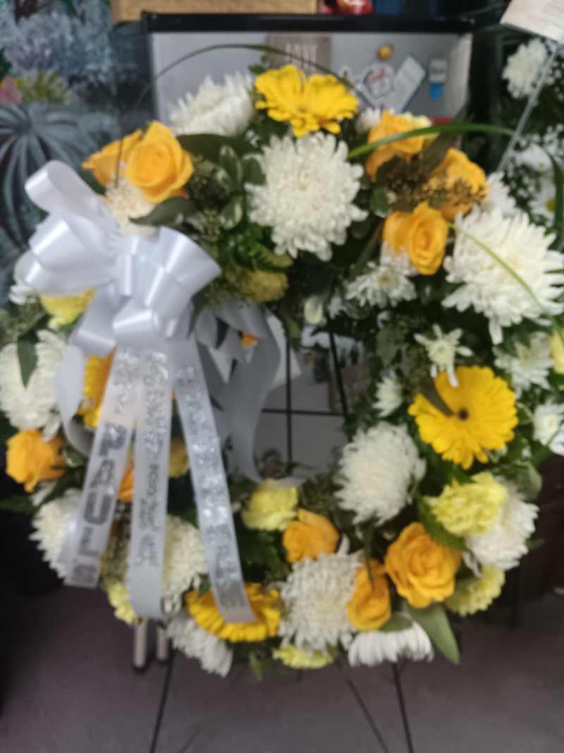 Yellow & White Wreath
