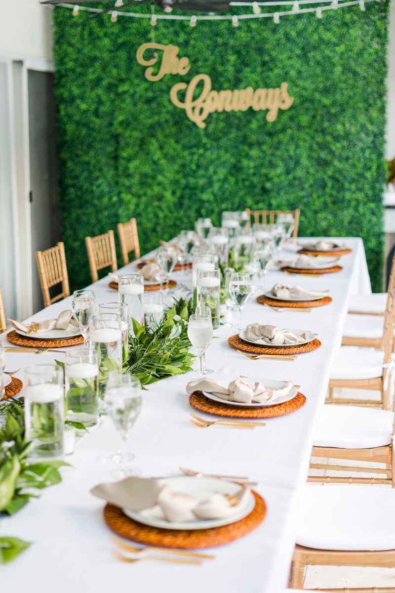 At Home Greenery Wedding