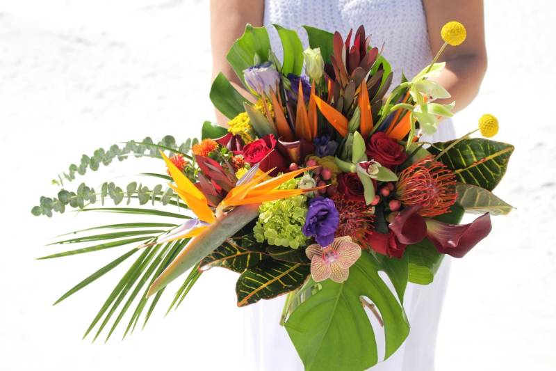 Custom Tropical Wedding Bouquet