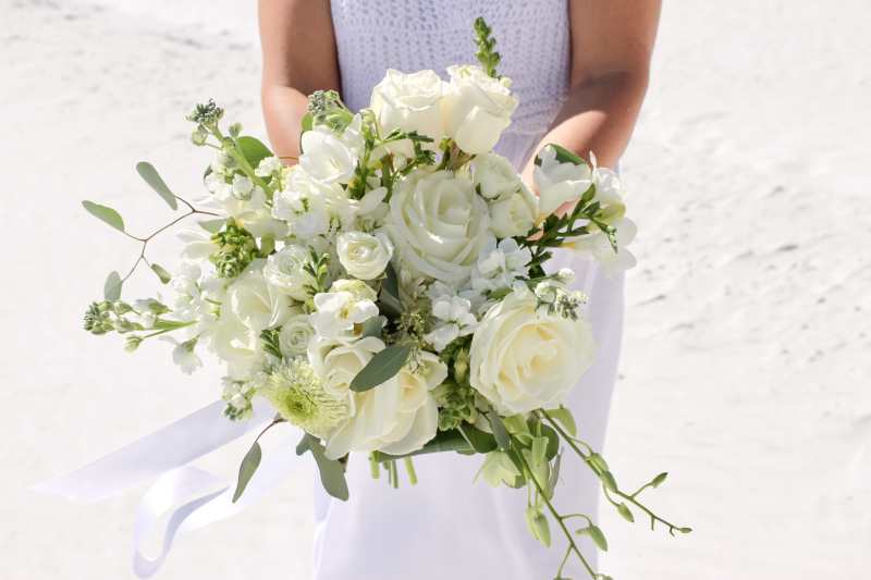 Elegant White Bridal Bouquet 