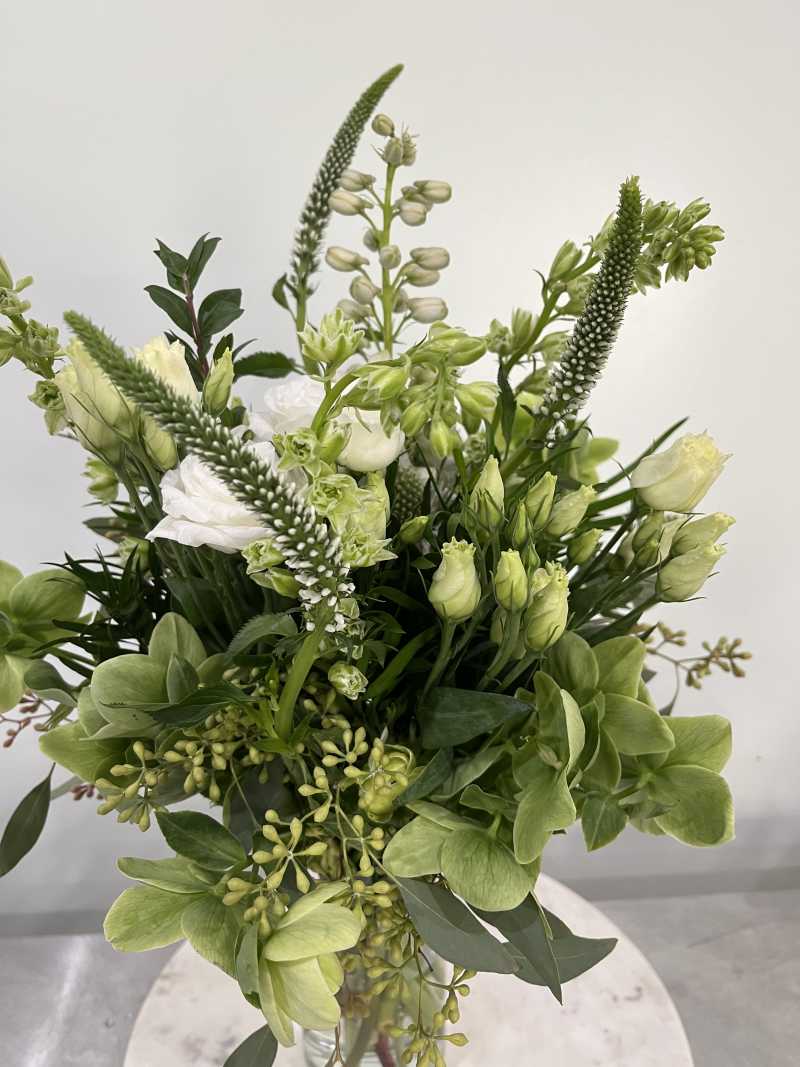 Wild Flower in White and Green