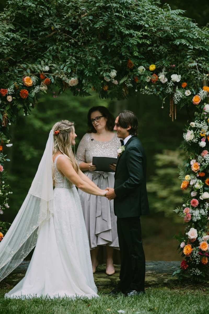 Fall Wedding with Arch
