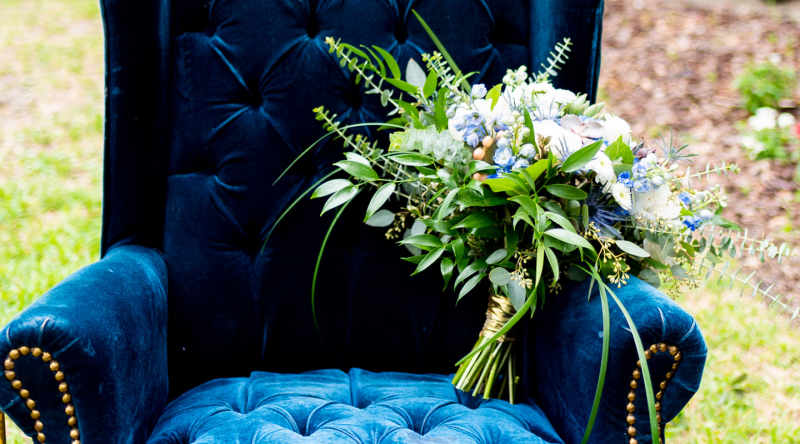 Blue and White