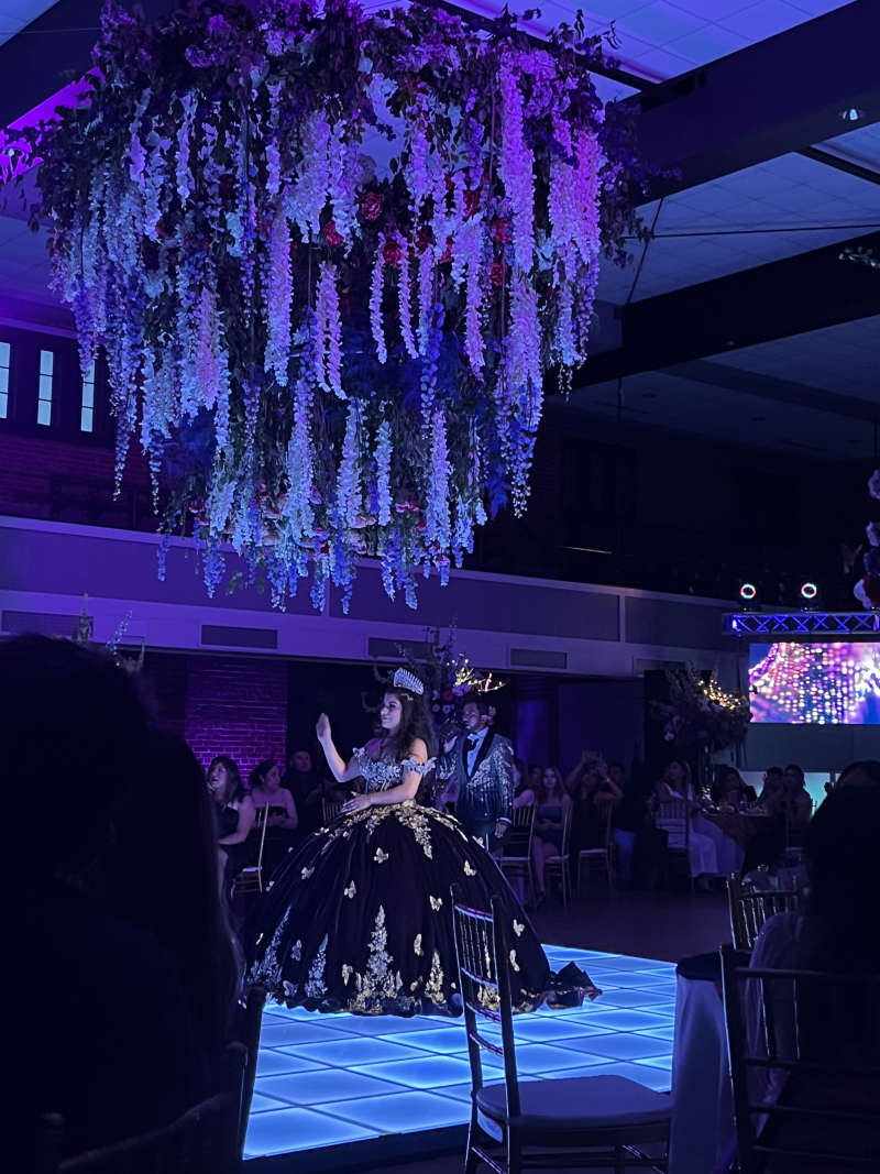 Quinceañera Floral Chandelier