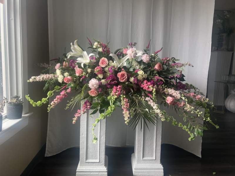 Gracious Pink Casket Spray