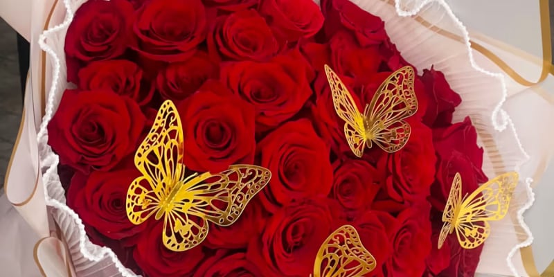 50 Red rose bouquet 